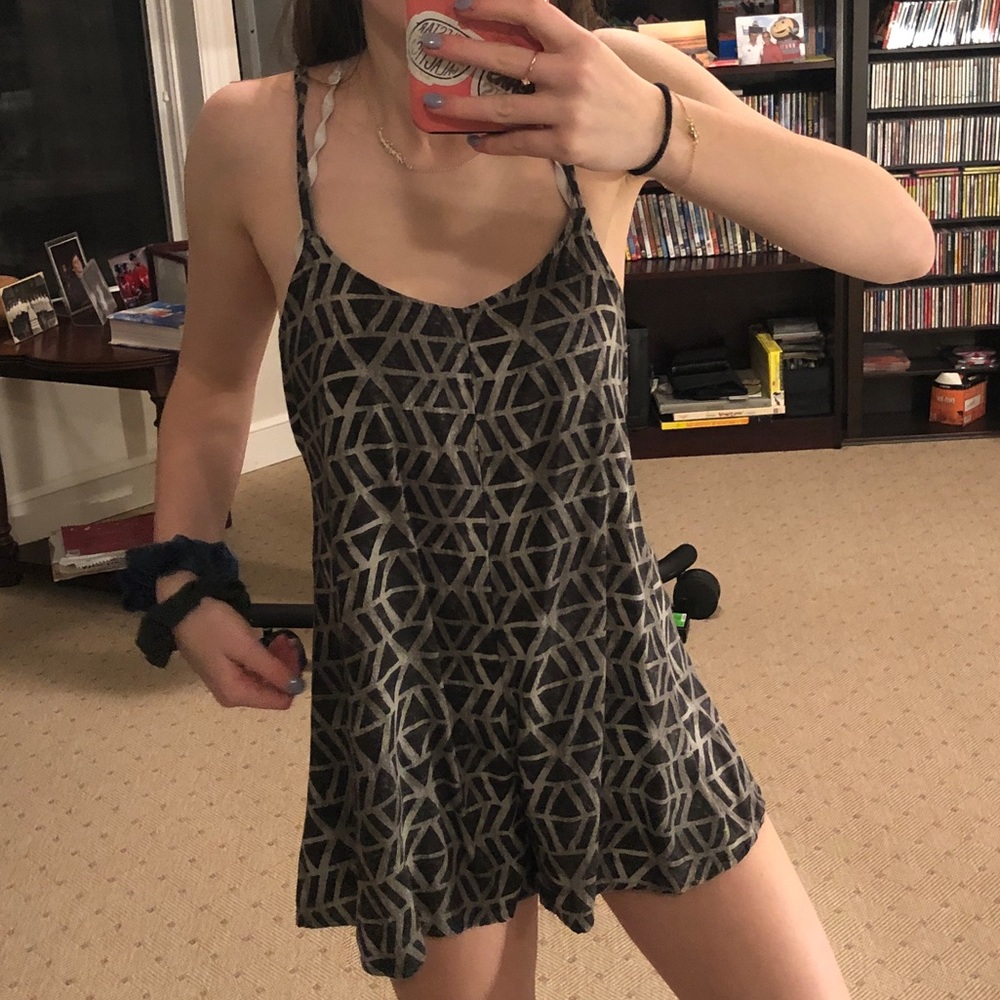 Black and Grey patterned romper